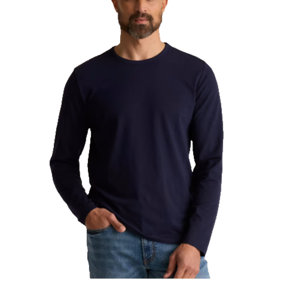 Quince Luxe Touch Merino Wool Long Sleeve Tee Deep Navy XL A004978